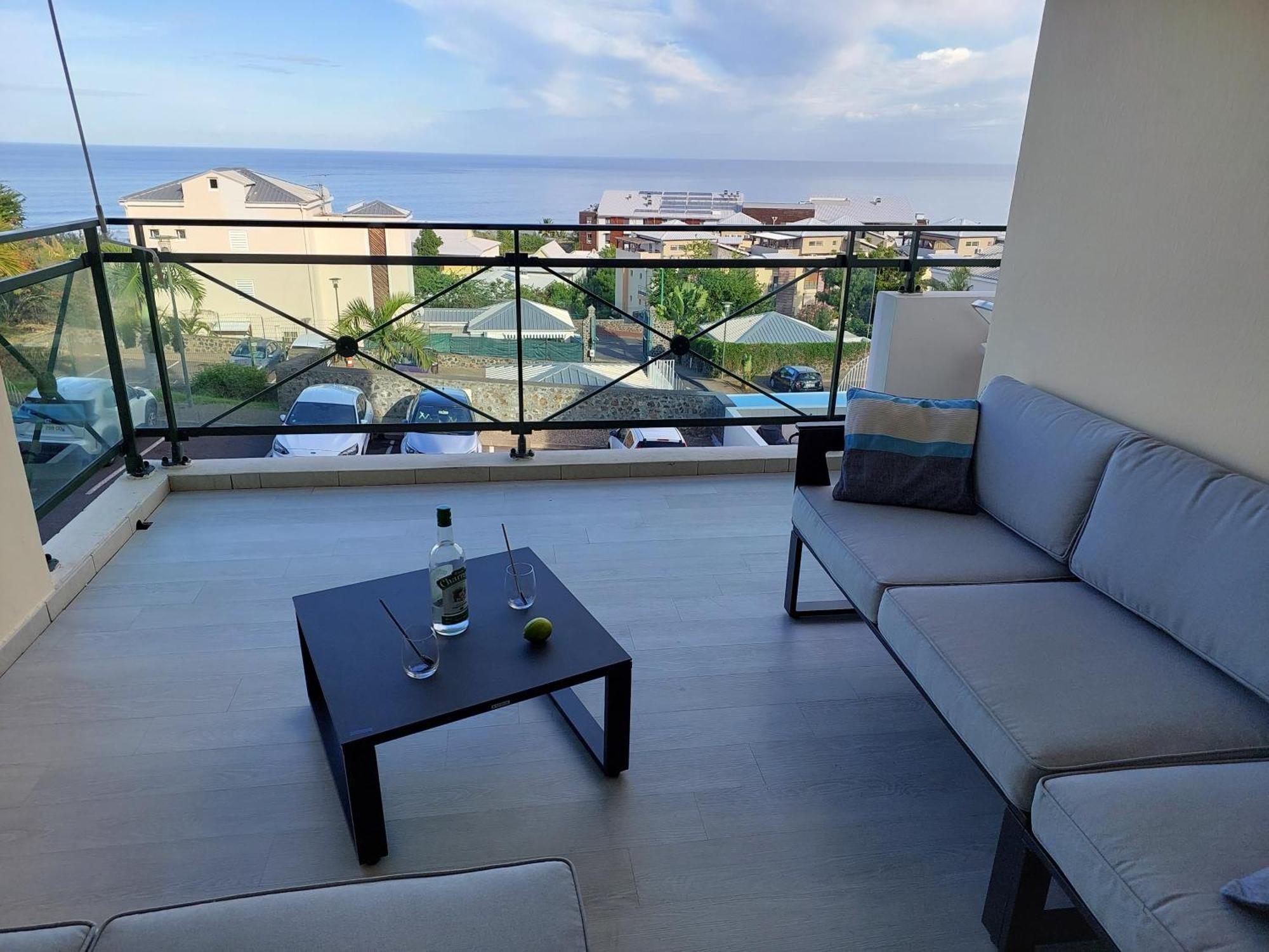 Beau T3 Litchi Vue Ocean Piscine Lägenhet Saint-Gilles-les Bains Exteriör bild
